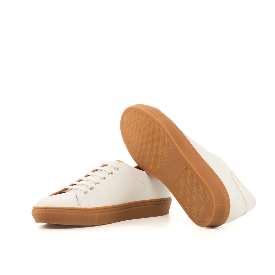 Santoni - Full-Grain Leather Sneakers - White Santoni