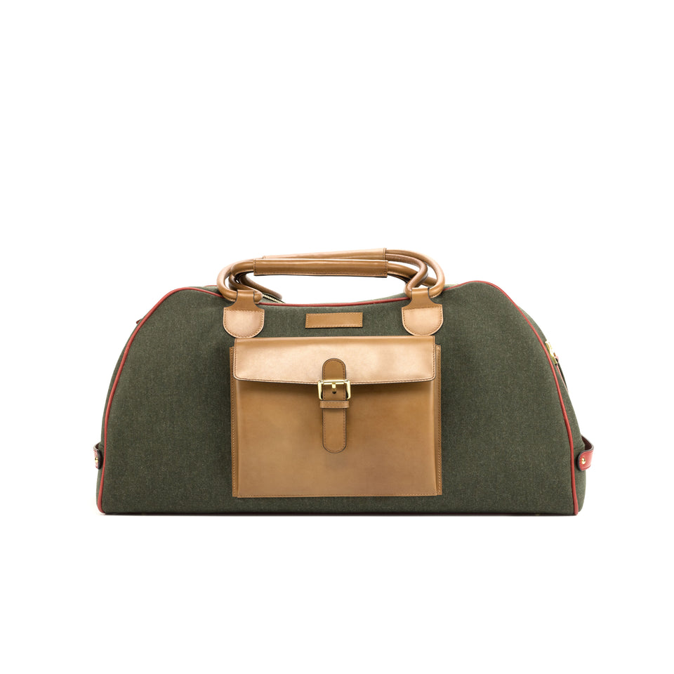 Travel Duffle Flannel Green - Brown
