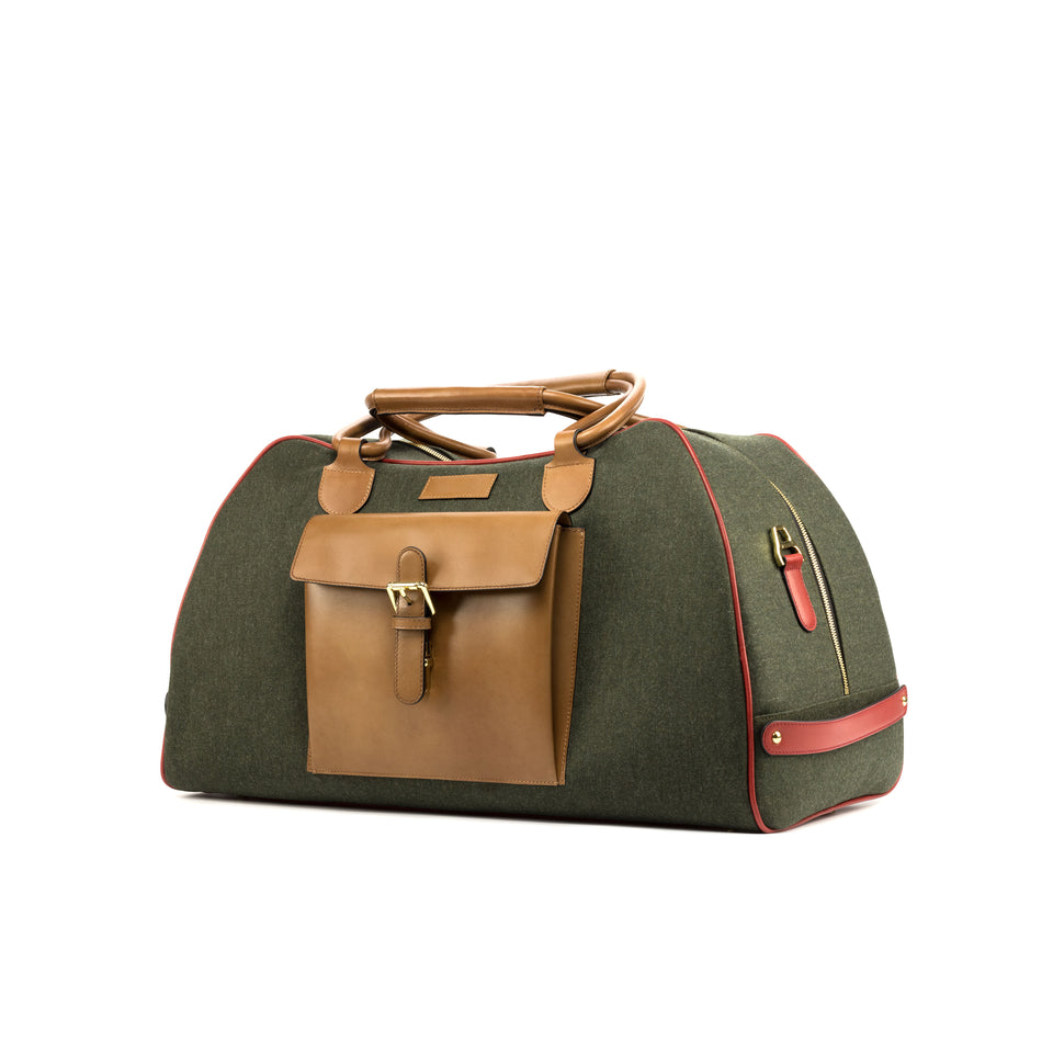 Travel Duffle Flannel Green - Brown